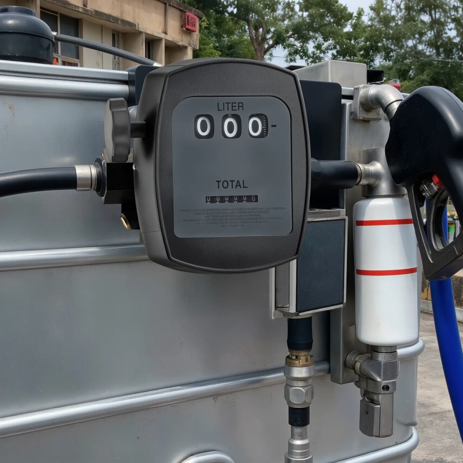 Wiltec Zähler für Diesel Heizöl 3 bar 10-60l/min mit 32mm (1") Anschlüssen und 1% Abweichung, für Heizölpumpen und Dieselpumpen