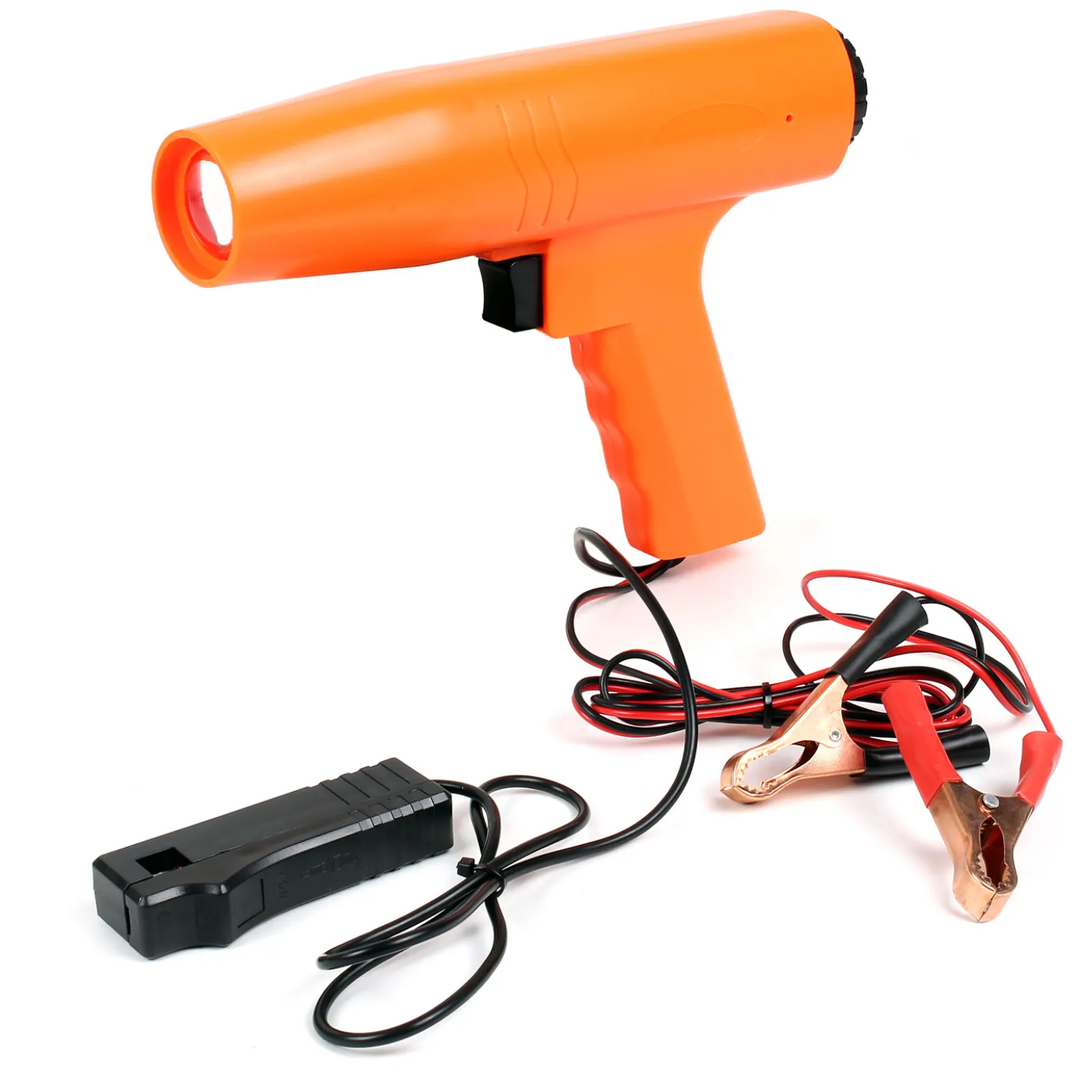Wiltec Zündlichtpistole 12V Zündung, 250 x 55 x 180 mm, bis 8000 U/min, Blitzpistole Stroboskoplampe, Zündzeitpunkt einstellen, Zündung