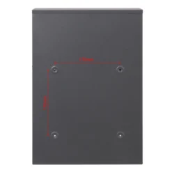 2x2 Briefkasten V53 Anthrazit Postkasten abschließbarer Wandbriefkasten mit Sichtschlitzen