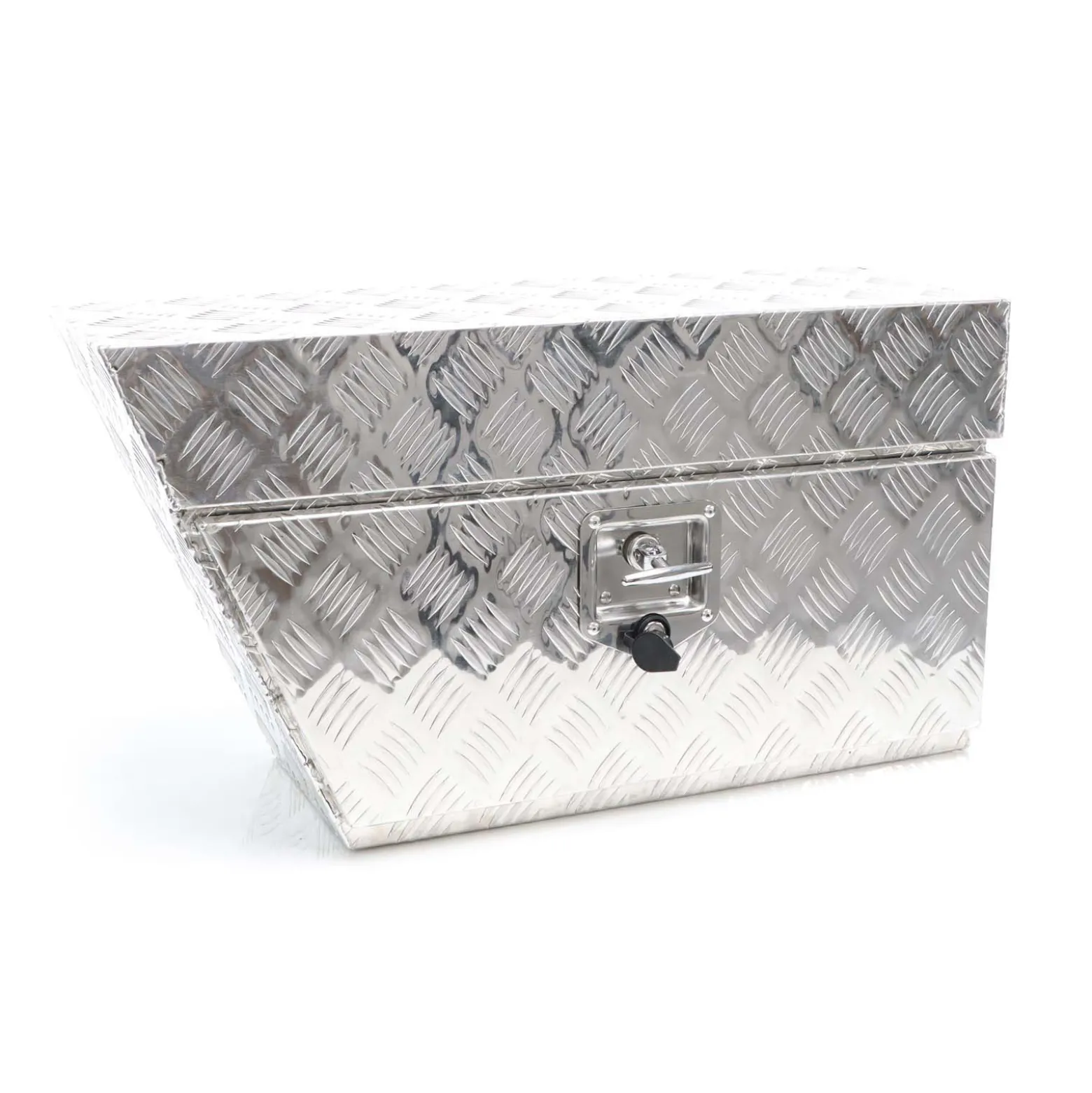 XPOtool Alu Unterbaubox links 75x25x40 cm / 6 kg bis 60 L / 40 kg vollgeschweißt robust für Pkw, Anhänger, Lkw Nutzfahrzeuge, robuste Staubox und Werkzeugkiste - Unterflurbox Deichselbox Staukasten