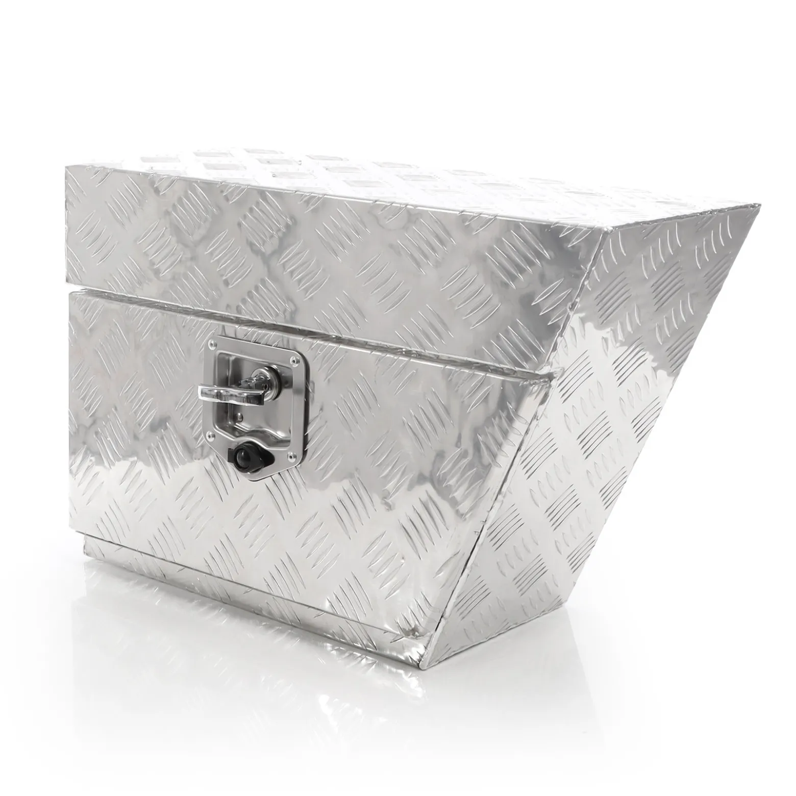 XPOtool Alu Unterbaubox rechts 60x25x40cm / 6 kg bis 50 L / 20 kg vollgeschweißt robust für Pkw, Anhänger, Lkw Nutzfahrzeuge, robuste Staubox und Werkzeugkiste - Unterflurbox Deichselbox Staukasten