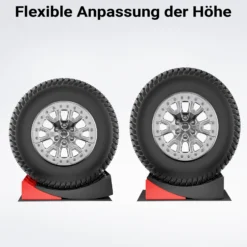 XPOtool Auffahrkeile rund mit T-Wasserwaage bis 13 t, Rundkeile nivellieren bis 10 cm für Wohnmobil, Wohnwagen & Anhänger, Ausgleichskeile mit Matten