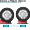 XPOtool Auffahrkeile Wohnmobil 10cm 13,6t Auffahrkeile Set mit 2 Rundkeilen, 2 Unterlegkeilen, 1 Gummimatte, 1 Wasserwaage für Wohnmobil und Wohnwagen