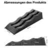 XPOtool Auffahrkeile Wohnmobil 2 Stück 40/70/100 mm 3,5 t Auffahrkeile Set für Wohnwagen mit Tragetasche und Wasserwaage