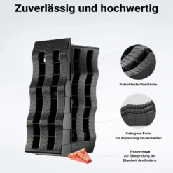 XPOtool Auffahrkeile Wohnmobil 2 Stück 40/70/100 mm 3,5 t Auffahrkeile Set für Wohnwagen mit Tragetasche und Wasserwaage