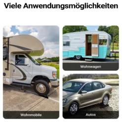XPOtool Auffahrkeile Wohnmobil 2 Stück 40/70/100 mm 3,5 t Auffahrkeile Set für Wohnwagen mit Tragetasche und Wasserwaage