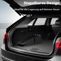 XPOtool Auffahrrampen bis 5t aus Kunststoff 2 Stück Stabile Autorampen für schwerere Fahrzeuge Pkw Auto Kfz Rampe