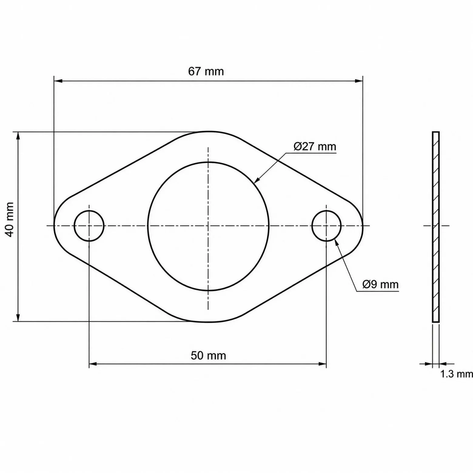 XPOtool Auspuffdichtung für 9-15 PS Motor – Benzinmotor Ersatzteil Auspuff Dichtung – Einzylinder für Kleinmaschinen & Karts, 4-Takt Motor & OHV Ventilsteuerung