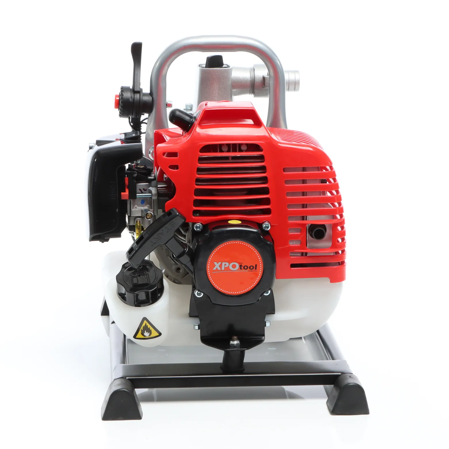 XPOtool Benzin Wasserpumpe 1,47 kW 15.000l/h 35m Förderhöhe, 38 mm Anschluss (1,5"), Gartenpumpe Motorpumpe mit 2-Takt-Motor