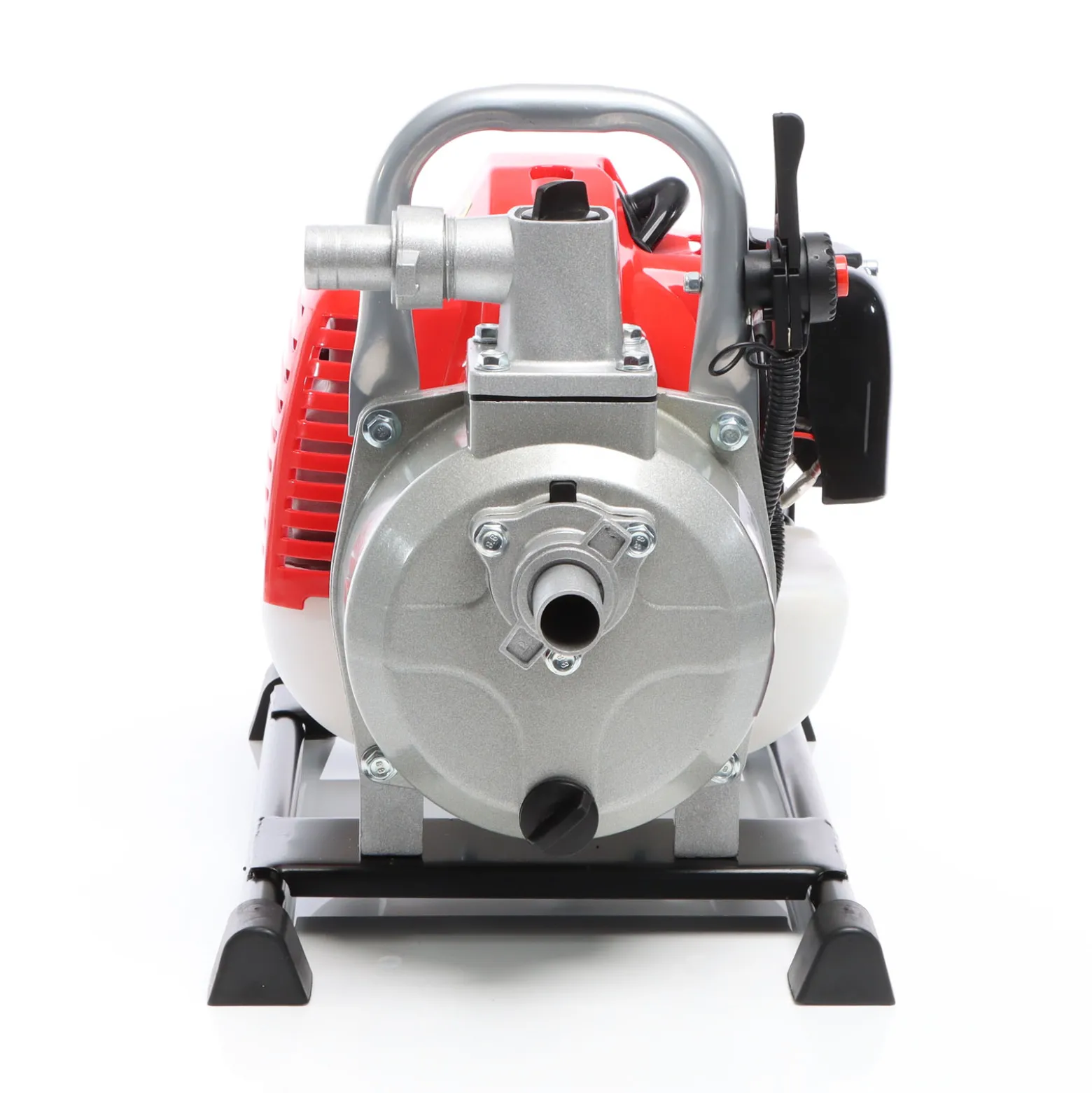 XPOtool Benzin Wasserpumpe 1,47 kW 15.000l/h 35m Förderhöhe, 38 mm Anschluss (1,5"), Gartenpumpe Motorpumpe mit 2-Takt-Motor