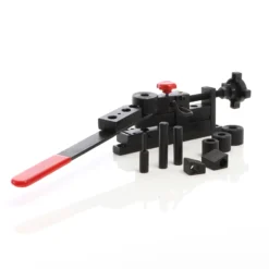 XPOtool Biegegerät universal 225 x 90 x 64 mm, für max. 2 x 30 mm, Biegemaschine für runde und flache Materialien, Formenbieger mit 4 Walzen, 2 Winkelstücken
