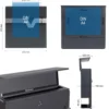 XPOtool Briefkasten V60 Anthrazit und Edelstahl 370 x 105 x 370 mm, Wandbriefkasten mit Schloss, Soft Close Klappe und Zeitungsfach, Postkasten aus Stahl pulverbeschichtet