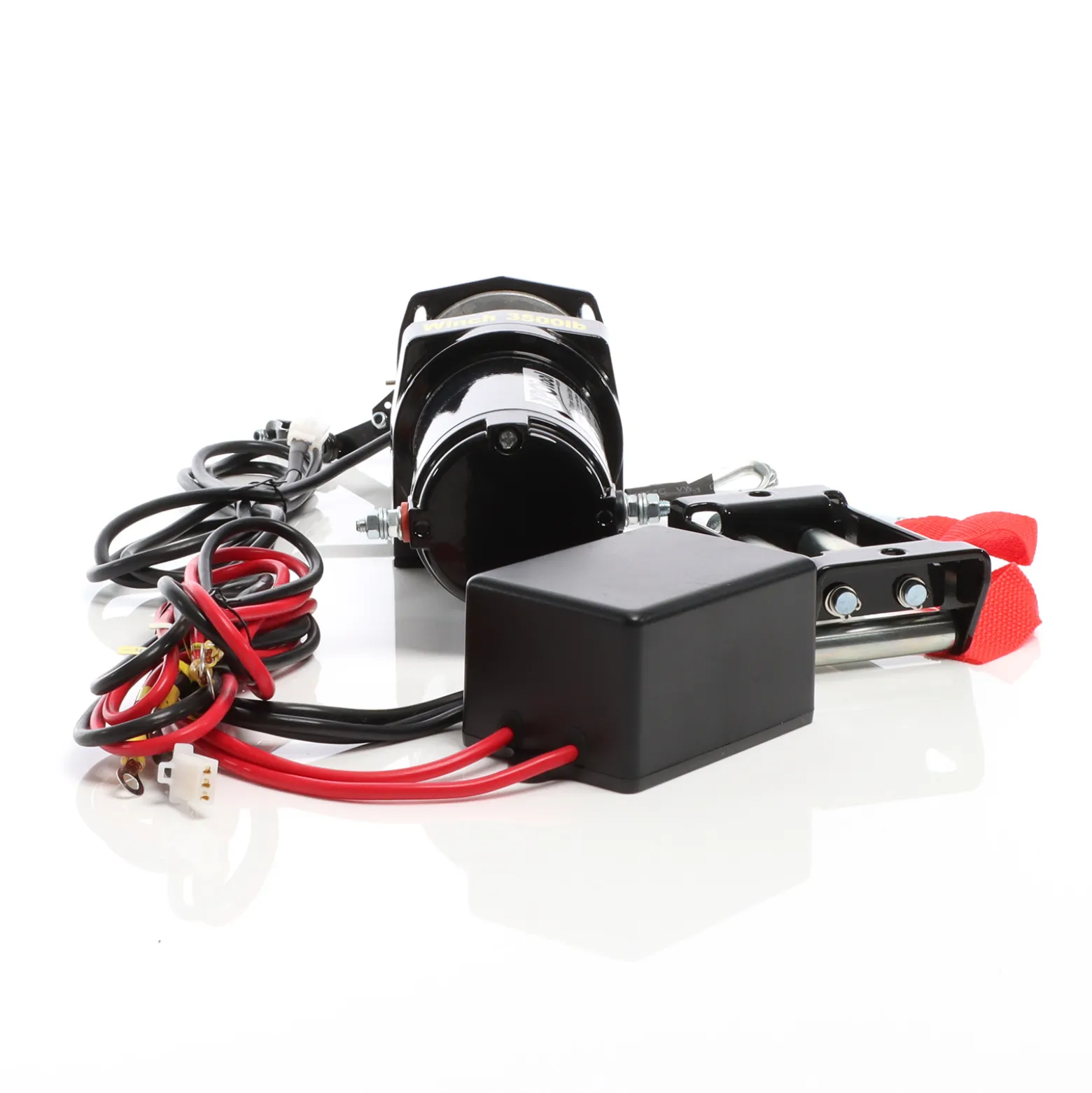 XPOtool Elektrische Seilwinde 1587kg 12V, Seilzug mit 10,5m Stahlseil, 1,5PS Motorwinde für Offroad, Hebezug für Fahrzeuge, Anhänger und Boote
