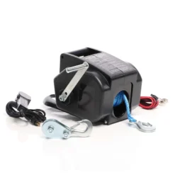 XPOtool Elektrische Seilwinde 12V 350W bis 1570kg, 1,8m/min, Motorwinde mit Seilzug, Elektroseilwinde mit Haken und Montageplatte