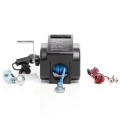 XPOtool Elektrische Seilwinde 12V 350W bis 1570kg, 1,8m/min, Motorwinde mit Seilzug, Elektroseilwinde mit Haken und Montageplatte