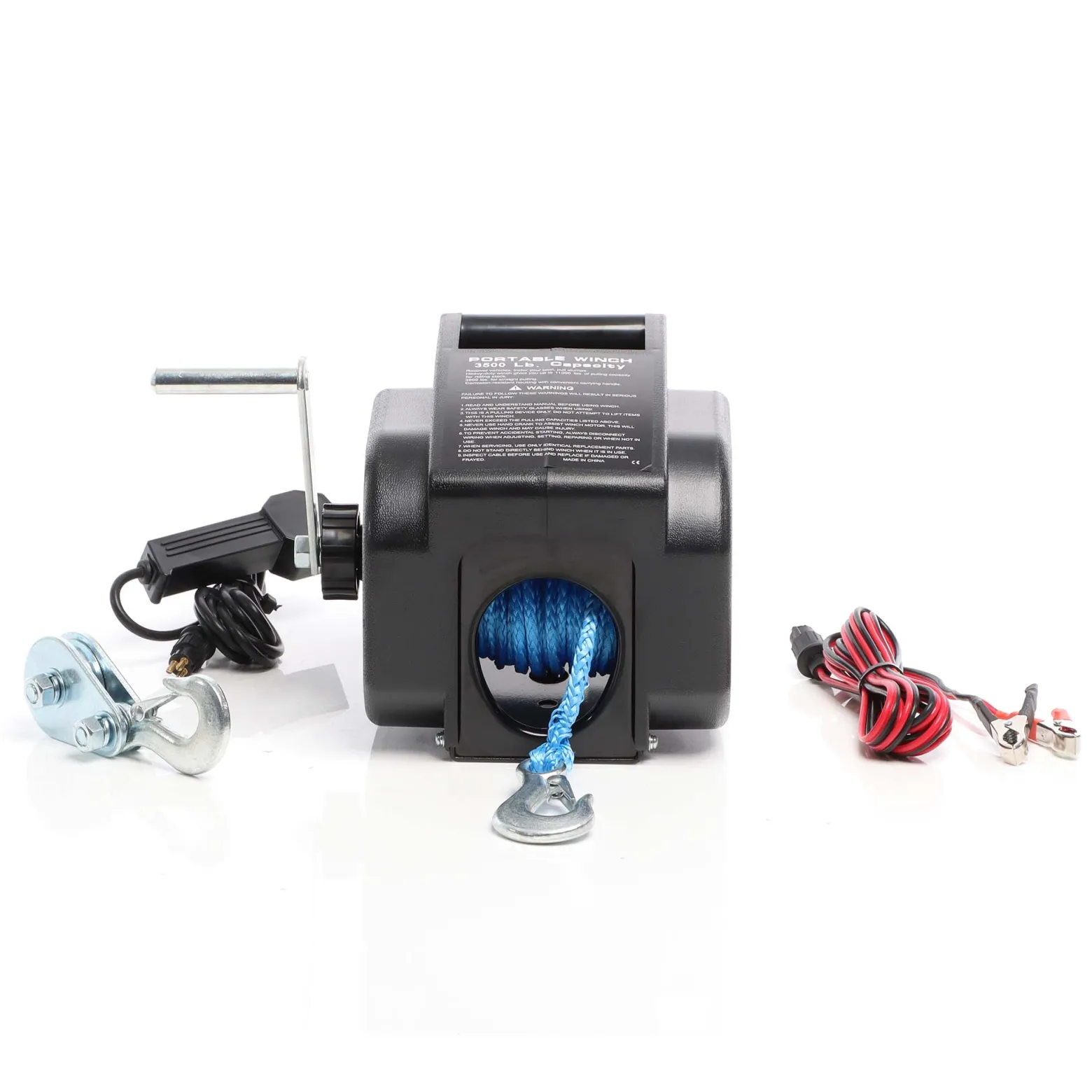 XPOtool Elektrische Seilwinde 12V 350W bis 1570kg, 1,8m/min, Motorwinde mit Seilzug, Elektroseilwinde mit Haken und Montageplatte