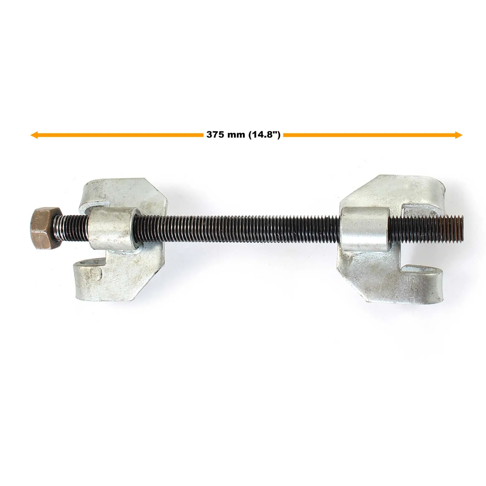 XPOtool Federspanner Satz 4-tlg. 375 mm aus Stahl, mit Kugelgelenkabzieher Montagespanner Audrücker, für Pkw Tuning Tieferlegung, Spannwerkzeug
