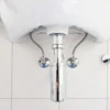 XPOtool Flexschlauch 500 mm Länge, Innendurchmesser DN8, 1/2" Überwurfmutter (18,64 mm), 3/8" Überwurfmutter (14,95 mm), Panzerschlauch Edelstahl EPDM
