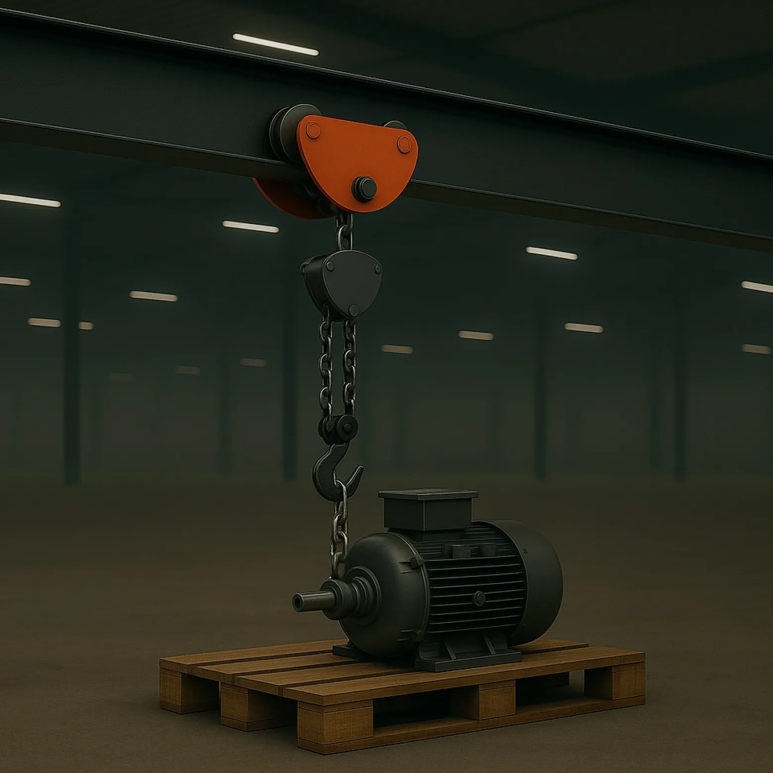 XPOtool HD Laufkatze bis 500 kg, 75-125 mm Flanschbreite, Handfahrwerk für Kran, Rollfahrwerk stufenlos justierbar