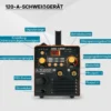 XPOtool IGBT Schweißgerät mit digitales Anzeige 120A, Schweissgerät für MIG, MMA/E-Hand, Flux/Fülldraht WIG/TIG-Schweißen FCAW