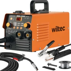 XPOtool IGBT Schweißgerät mit digitales Anzeige 120A, Schweissgerät für MIG, MMA/E-Hand, Flux/Fülldraht WIG/TIG-Schweißen FCAW