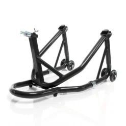 XPOtool Lenkkopf-Montageständer 13-18 mm für Motorrad bis 250 kg inkl. 5 Adapter, Lenkkopfständer für Vorderrad, Motorradständer aus Stahl