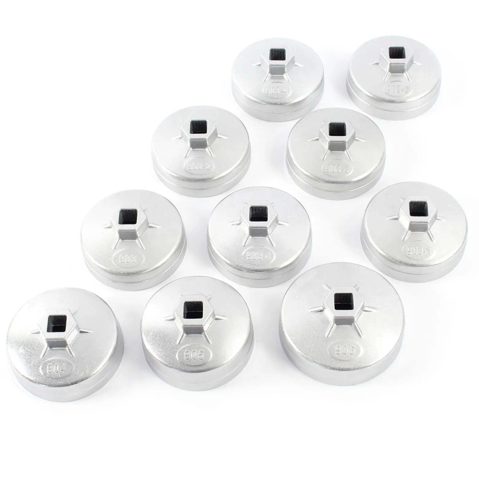 XPOtool Ölfilterkappen Set 23-teilig, Ölfilterschlüssel 65-101 mm, inklusive Ratsche und Ringschlüssel, im Werkzeugkoffer, Ölwechsel Werkzeug aus Aluminium Druckguss