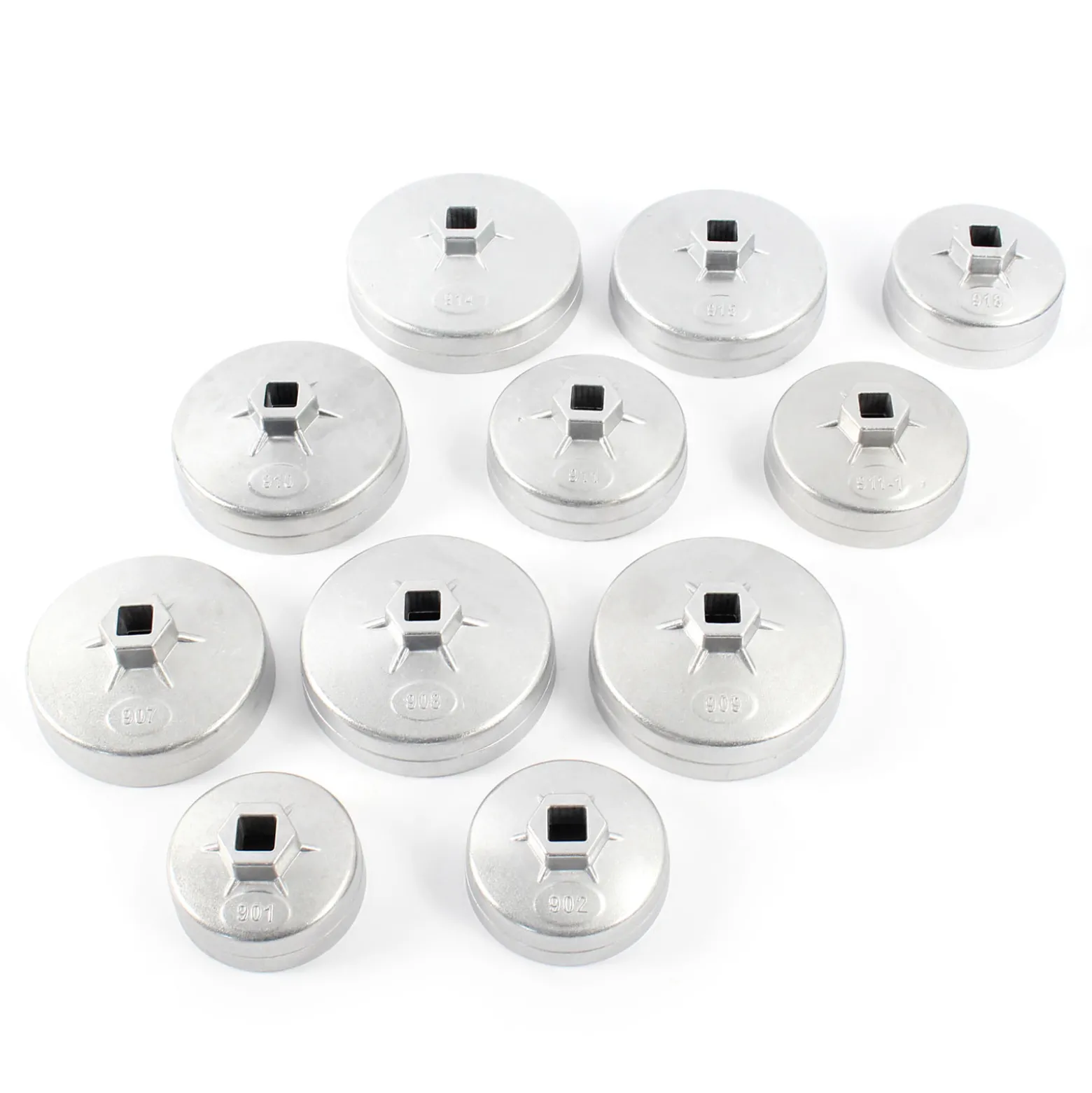 XPOtool Ölfilterkappen Set 23-teilig, Ölfilterschlüssel 65-101 mm, inklusive Ratsche und Ringschlüssel, im Werkzeugkoffer, Ölwechsel Werkzeug aus Aluminium Druckguss
