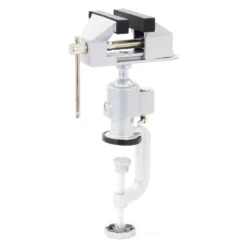 XPOtool Mini Tischschraubstock 78 mm Backenbreite 50 mm Spannweite 360° drehbar, Werkbank Schraubstock aus Aluminium