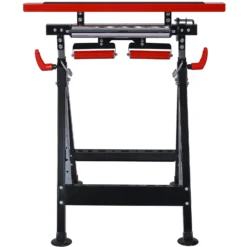 XPOtool Multifunktions-Arbeitsbock mit 4 Funktionen, 83-129 cm hoch, max. 200 kg Traglast, Rollenbock und V-Rollenbock, Klappbock höhenverstellbar