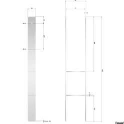 XPOtool Pfostenträger feuerverzinkt 2 Stück 71 x 600mm, H-Anker aus Carbonstahl, Pfostenanker mit Bohrlöchern M10 x 90, Pfostenschuh mit 2 Verstrebungen
