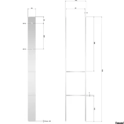 XPOtool Pfostenträger feuerverzinkt 4 Stück 91 x 600 mm, H-Anker aus Carbonstahl, Pfostenanker mit Bohrlöchern M10 x 110, Pfostenschuh mit 2 Verstrebungen
