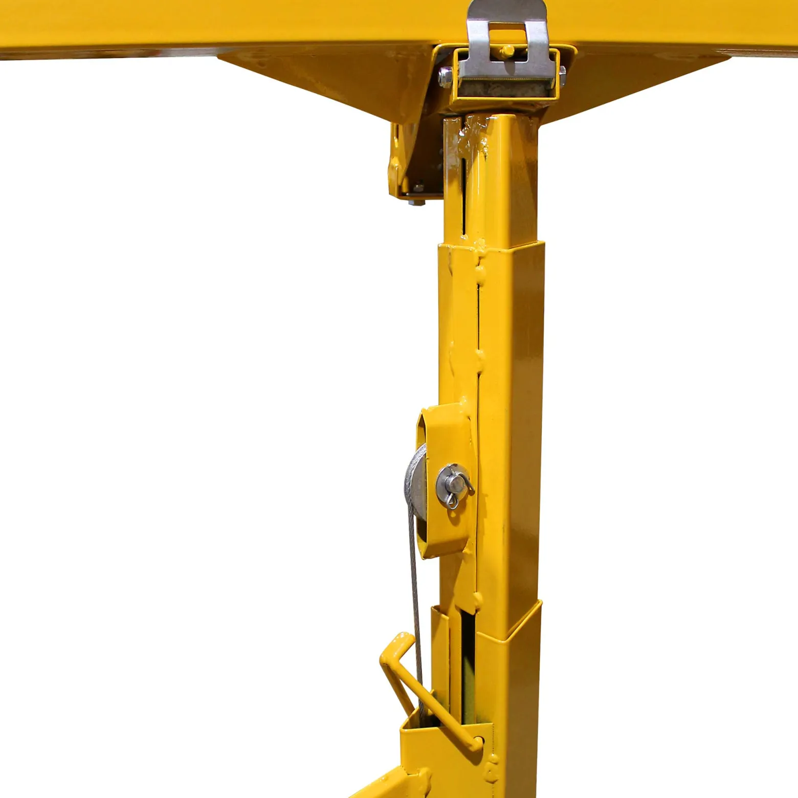 XPOtool Plattenheber bis max. 68 kg, Höhe 188-487 cm, Montagehilfe für Trockenbau, Paneelheber schwenkbar, neigbar mit 3 Rädern mit Feststellbremse, gelb