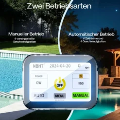 XPOtool Poolpumpe mit variabler Drehzahl 750W Schwimmbadpumpe 21000l/h Umwälzpumpe 17m Förderhöhe