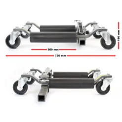 XPOtool Rangierheber 2er Set bis je 566 kg Wagenheber bis 30 cm Reifenbreite Rangierhilfe mit Rollen