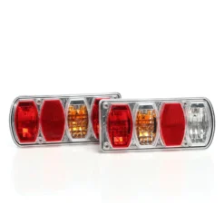 XPOtool Rückleuchten 2er RFS-Tüllenanschluss T.2, Anhänger Beleuchtung 223 x 101 x 53 mm, Anhänger Rückleuchten E4 geprüft