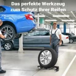 XPOtool Reifenmontagewagen bis 250 kg, Radheber aus Stahl als Radmontagehilfe für 17-56,5 cm (6,5-22,5