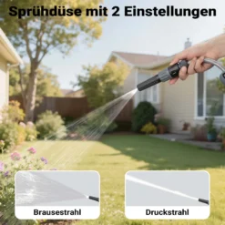 XPOtool Schlauchtrommel, Wand Schlauchbox mit Aufroll-Automatik und 15m Wasserschlauch, Gartenbewässerung