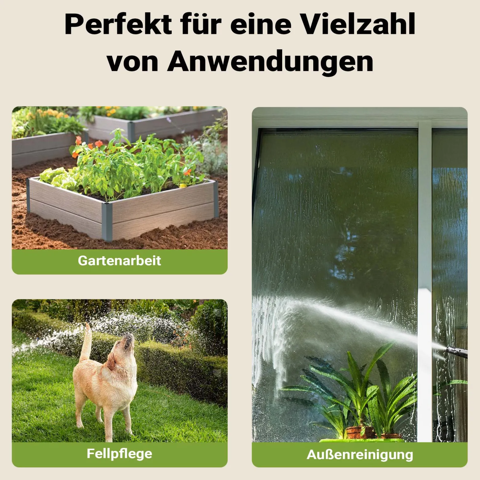 XPOtool Schlauchtrommel, Wand Schlauchbox mit Aufroll-Automatik und 20m Wasserschlauch, Gartenbewässerung