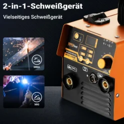 XPOtool Schweißgerät Digital IGBT 30-120 A, Inverter Schweißgerät MMA 220 V, mobiles Schweißgerät mit umfangreichem Zubehör, Schweiß Gerät mit LED-Anzeige