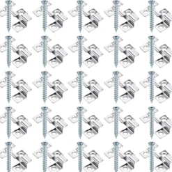XPOtool Set 50x Edelstahl Clips 6 mm, 60x Sechsrund Schrauben 3,5x20 mm T15 zur Montage von Terrassendiele mit 6 mm Nut