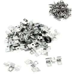 XPOtool Set 50x Edelstahl Clips 8 mm, 60x Sechsrund Schrauben 3,5x20 mm T15 zur Montage von Terrassendiele mit 8 mm Nut