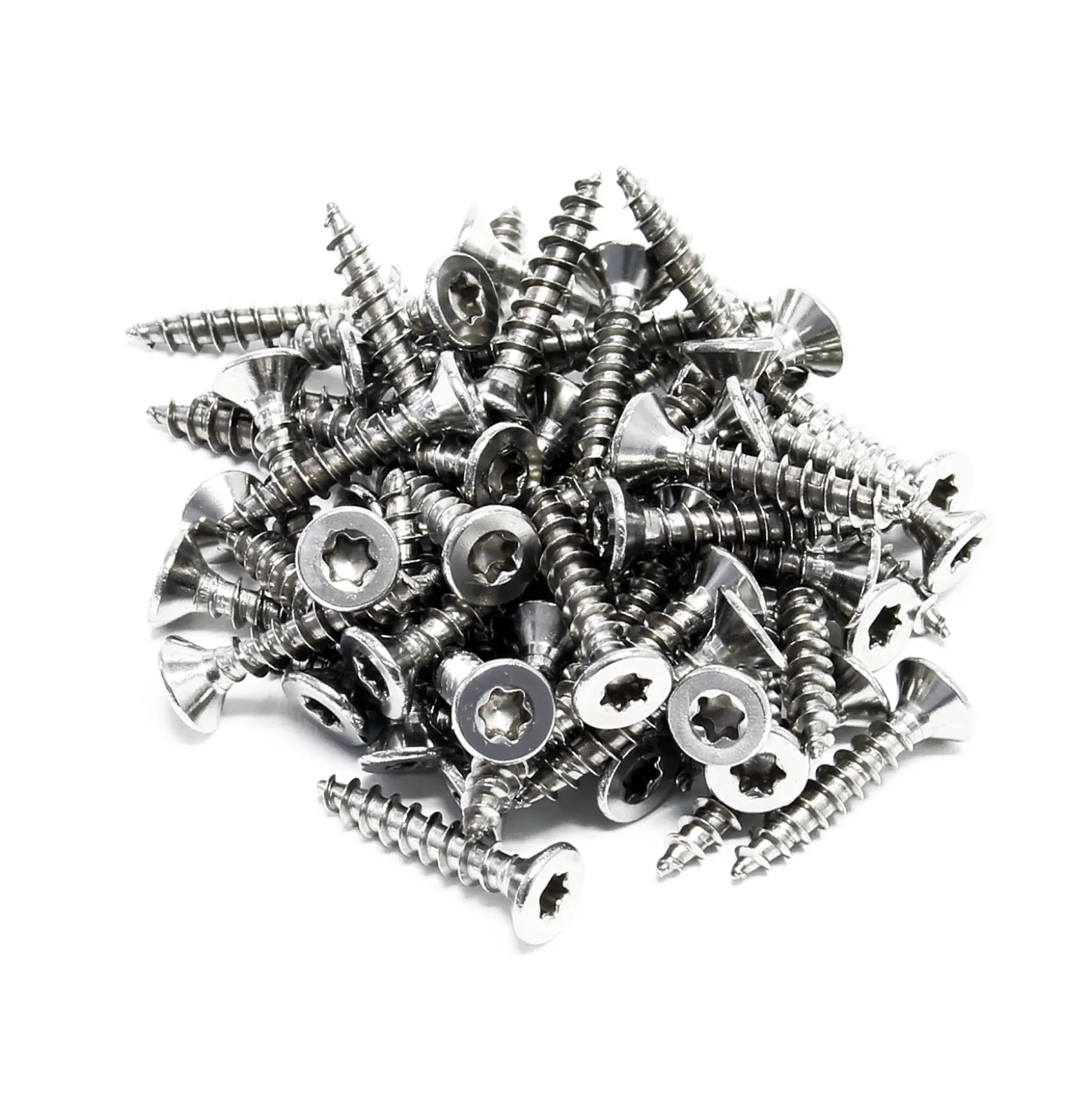 XPOtool Set 50x Edelstahl Clips 8 mm, 60x Sechsrund Schrauben 3,5x20 mm T15 zur Montage von Terrassendiele mit 8 mm Nut
