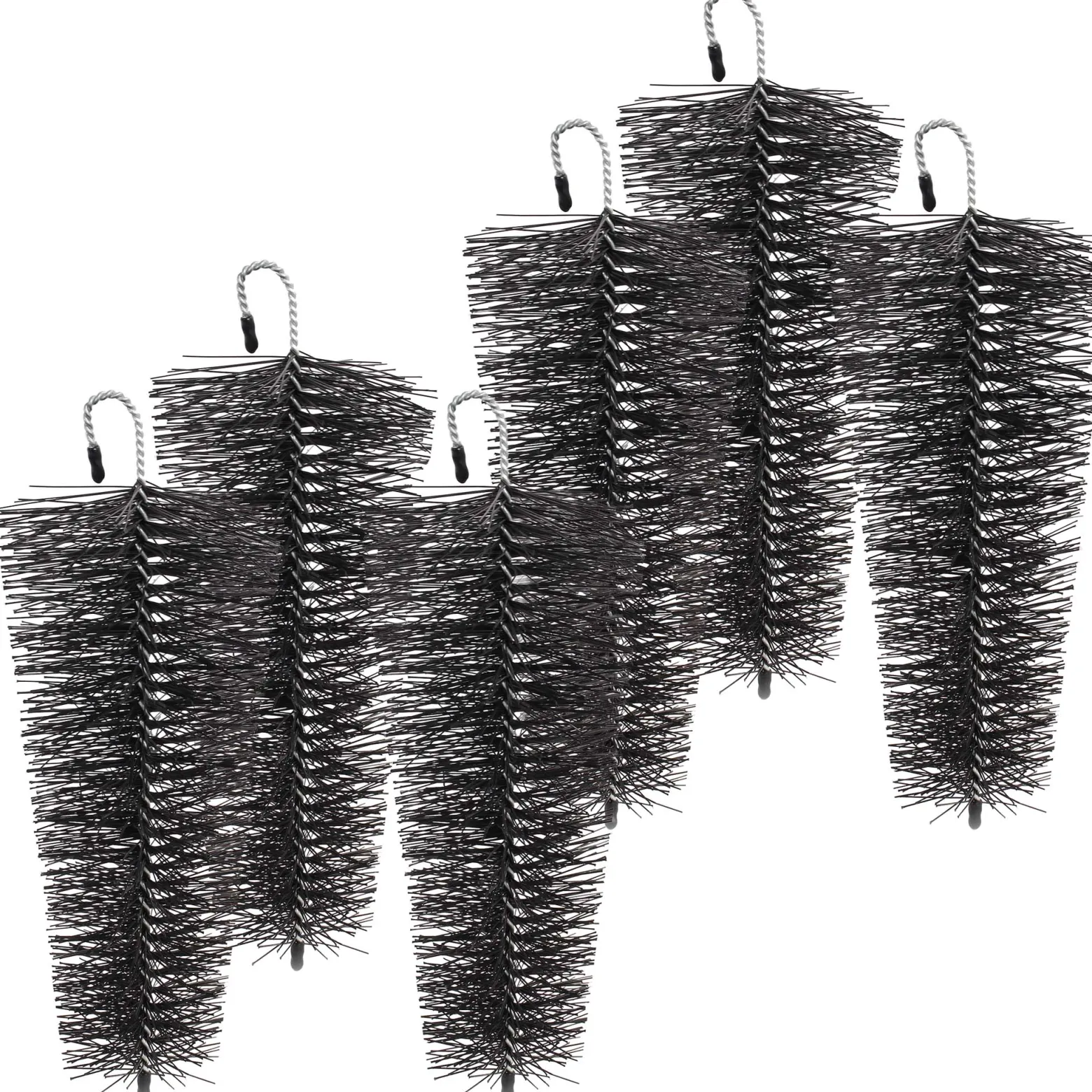 XPOtool Set 6x konische Fallrohrbürste Ø8–12 cm L: 25 cm Laubschutz für Fallrohre als Laubschutz / Marderschutz gegen Verstopfungen
