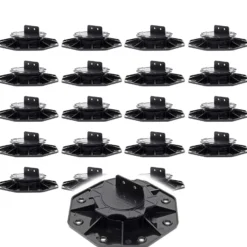XPOtool Set 20x Stelzlager für Terrassen, 2700kg, 18-28mm, höhenverstellbare Stellfüße für Terrassendielen, Platten und Planken