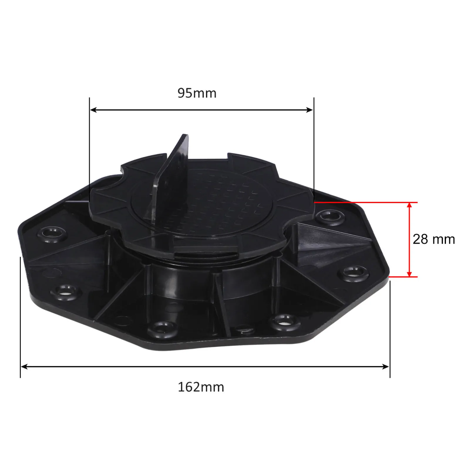 XPOtool Set 20x Stelzlager für Terrassen, 2700kg, 18-28mm, höhenverstellbare Stellfüße für Terrassendielen, Platten und Planken