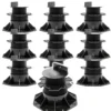 XPOtool Set 10x Stelzlager für Terrassen, 2700kg, 60-138mm, höhenverstellbare Stellfüße für Terrassendielen, Platten und Planken