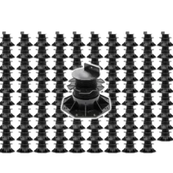 XPOtool Set 100x Stelzlager für Terrassen, 2700kg, 60-138mm, höhenverstellbare Stellfüße für Terrassendielen, Platten und Planken
