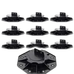 XPOtool Set 10x Stelzlager für Terrassen, 2700kg, 18-28mm, höhenverstellbare Stellfüße für Terrassendielen, Platten und Planken