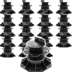 XPOtool Set 20x Stelzlager für Terrassen, 2700kg, 60-138mm, höhenverstellbare Stellfüße für Terrassendielen, Platten und Planken
